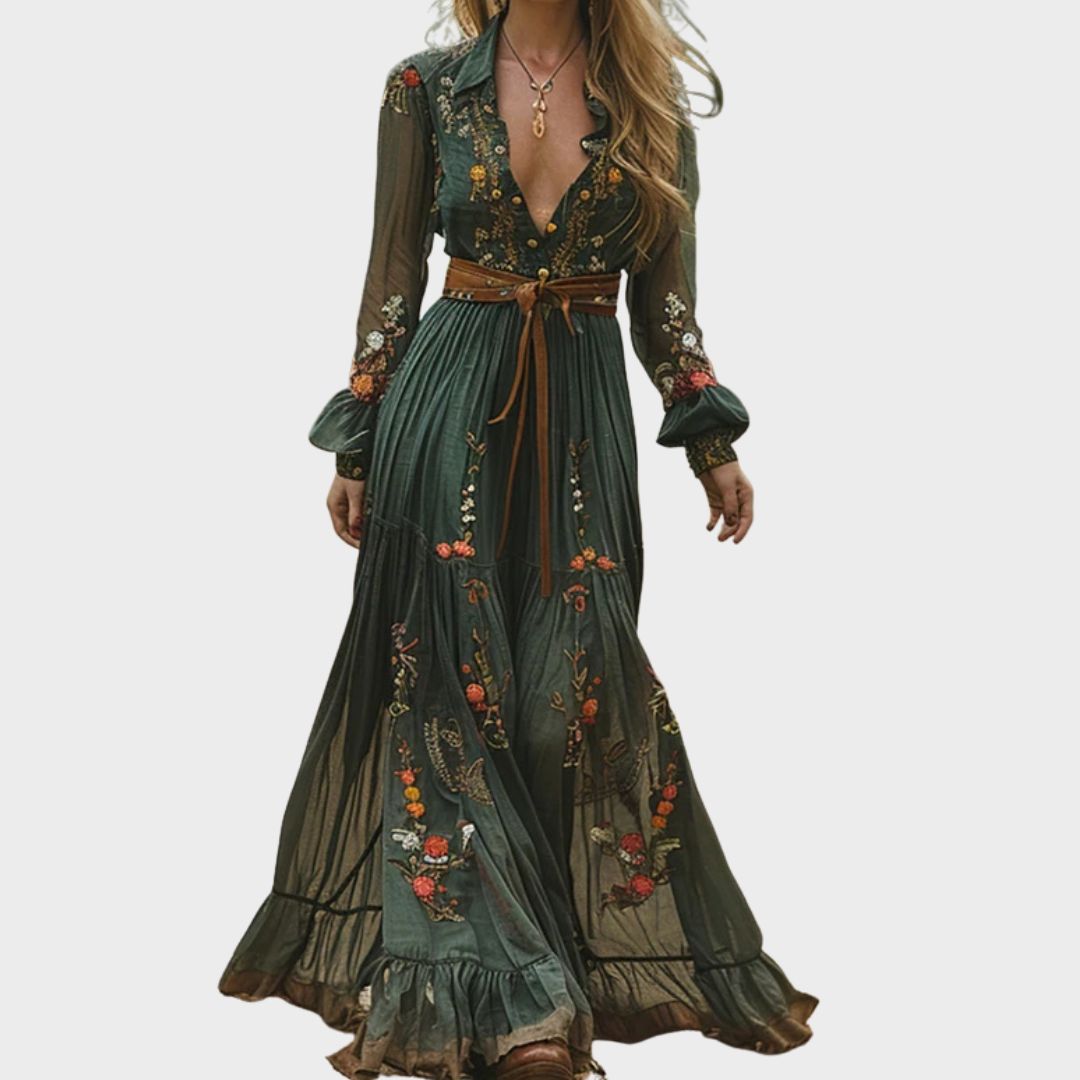 Amelia Auré | Boho Floral Maxi Dress