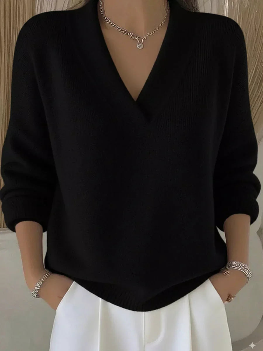 Faye | Relaxed V-Neck Sweater
