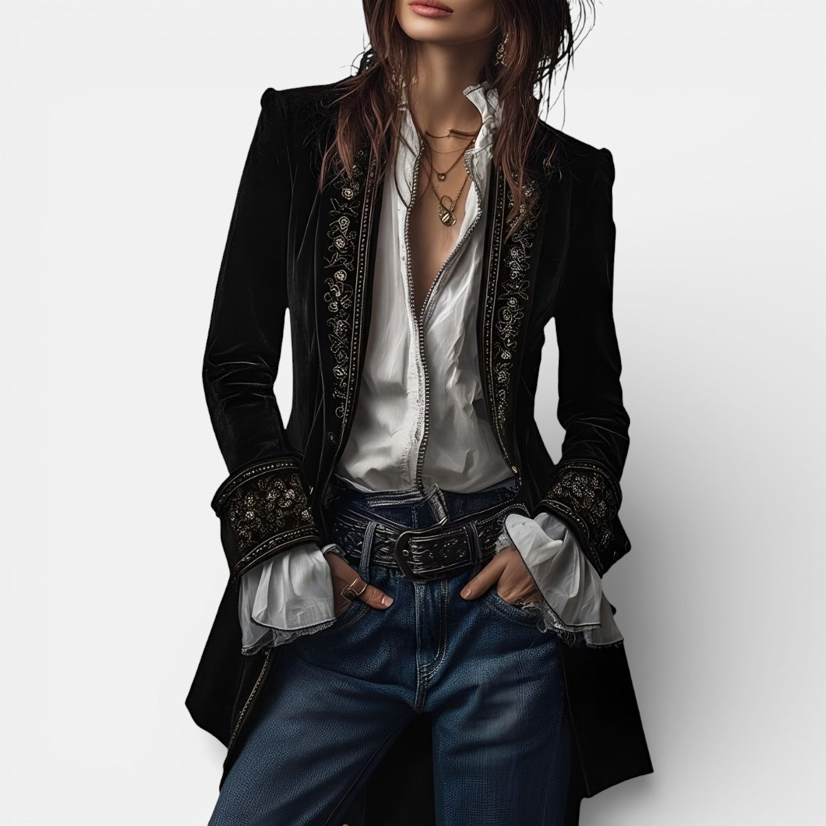 Nuria | Elegant Velvet Jacket