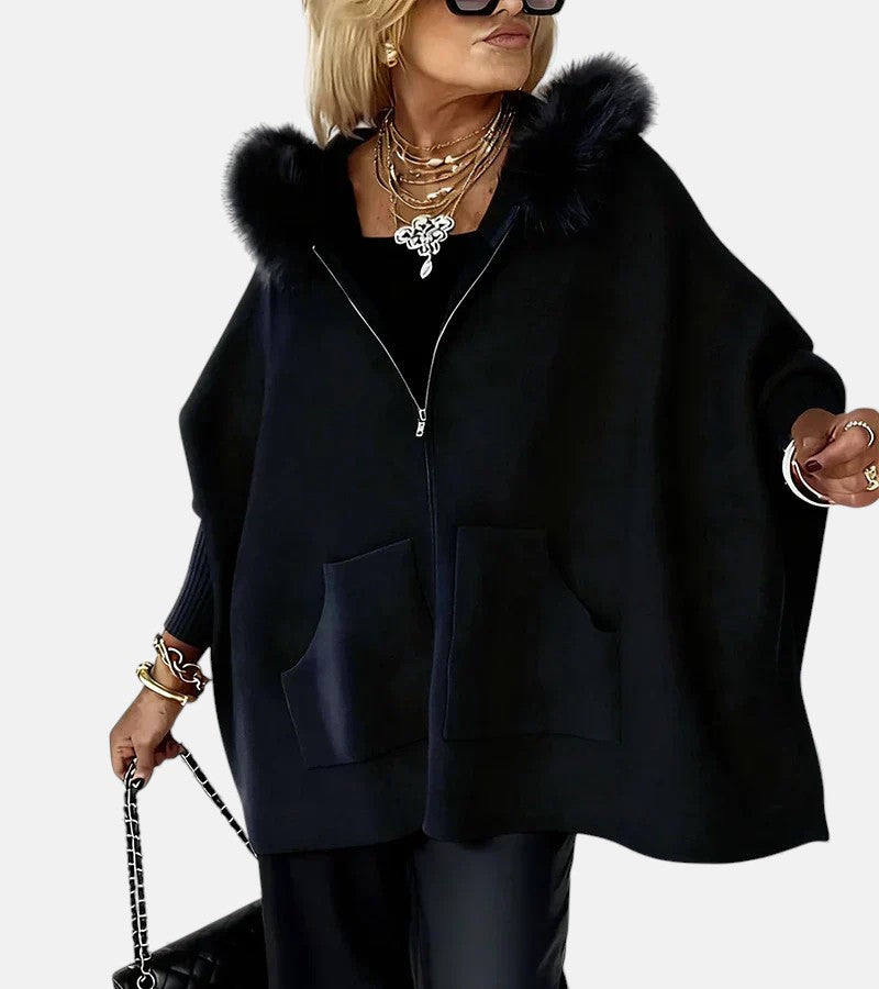 Diana | Casual Hooded Coat with Fur Collar